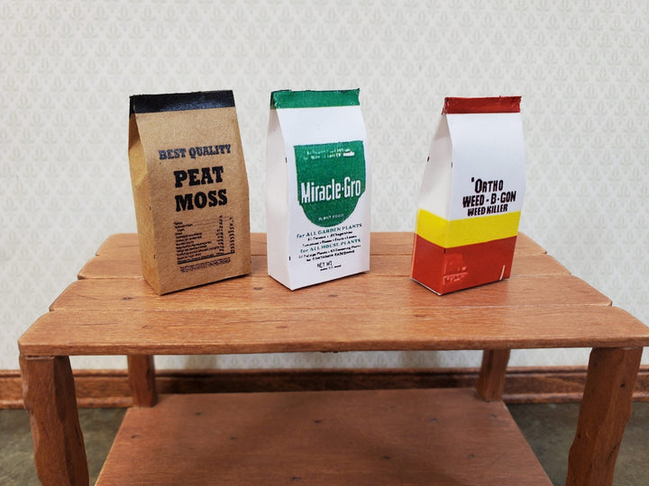 Dollhouse Peat Moss Weed B Gone Miracle Grow 1:12 Scale Miniature by Hudson River - Miniature Crush