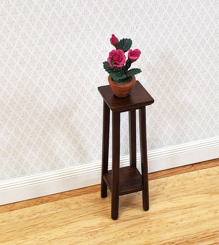 Dollhouse Pink Roses Flowers Potted in Terra Cotta Pot 1:12 Scale Miniature Plant - Miniature Crush