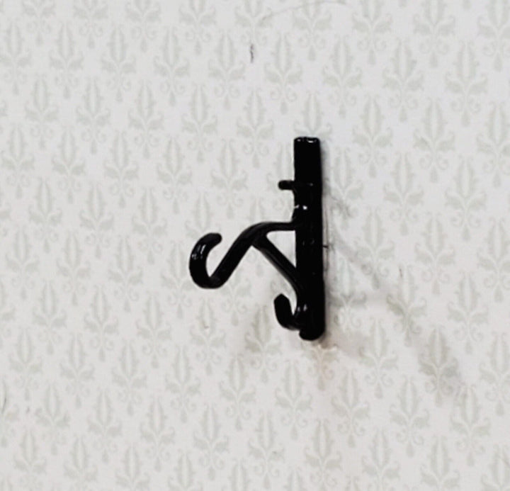 Dollhouse Plant Hanger Wall Hook Black Metal 1:12 Scale Miniature Island Crafts - Miniature Crush
