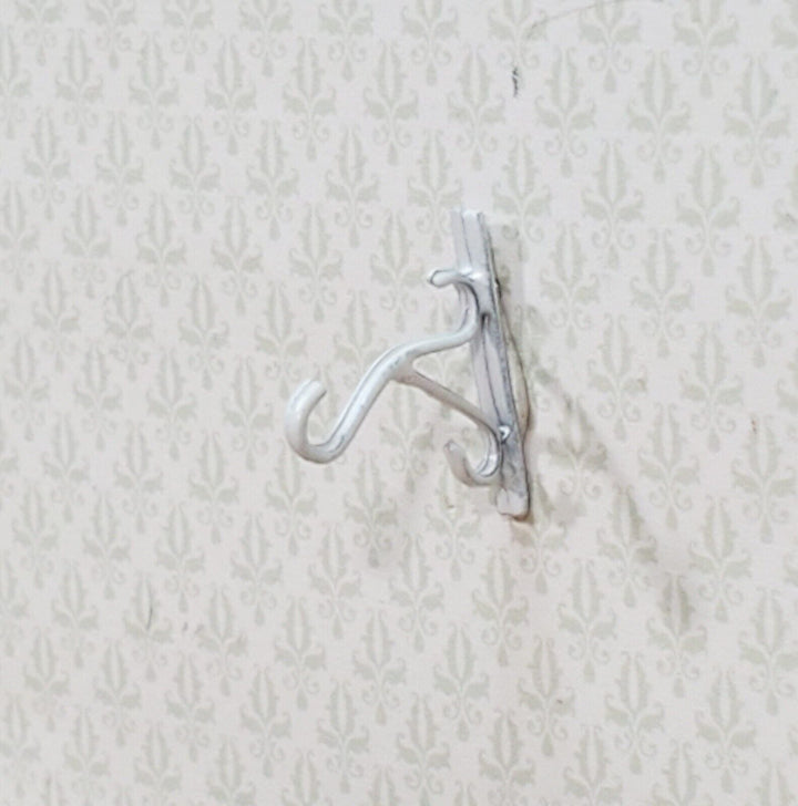 Dollhouse Plant Hanger Wall Hook White Metal 1:12 Scale Miniature Island Crafts - Miniature Crush