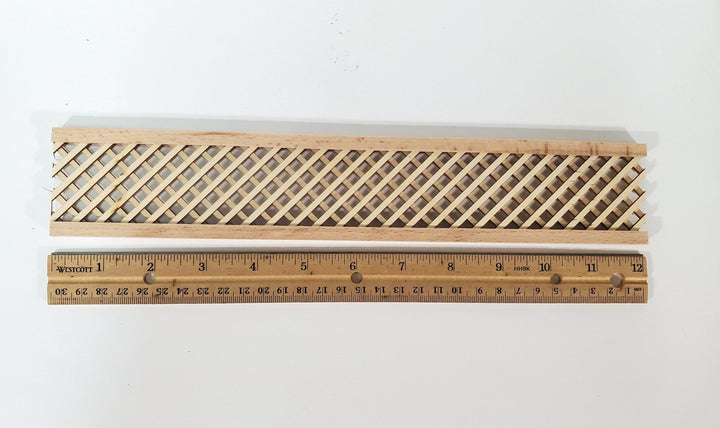 Dollhouse Porch Lattice Panel 12" Long Decorative Wood 1:12 Scale Miniature - Miniature Crush
