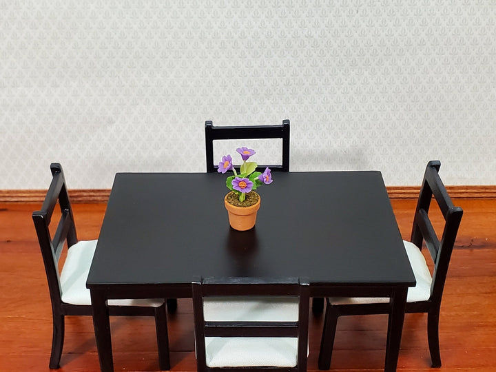 Dollhouse Potted Flowers Purple Daisy Plant 1:12 Scale Houseplant Garden in Terra Cotta Pot - Miniature Crush