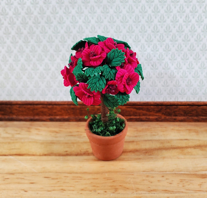 Dollhouse Potted Hibiscus Tree Terra Cotta Planter 1:12 Scale Miniature Plant - Miniature Crush