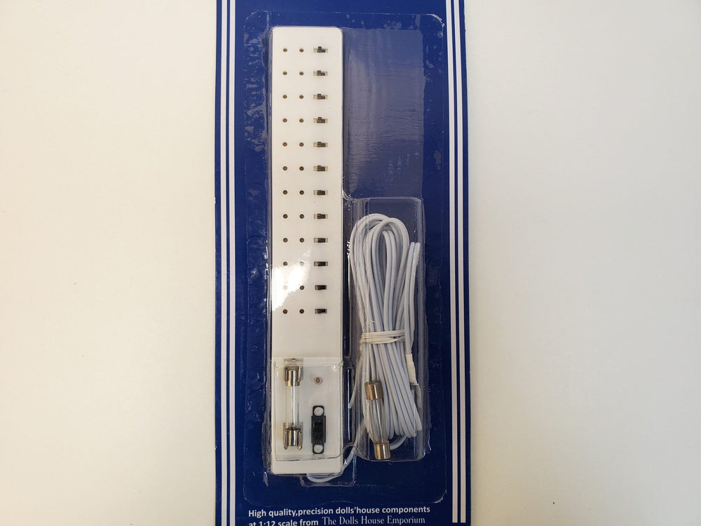 Dollhouse Power Strip with On/Off Switches 12 Plugs Wiring System for Plug In Lights - Miniature Crush