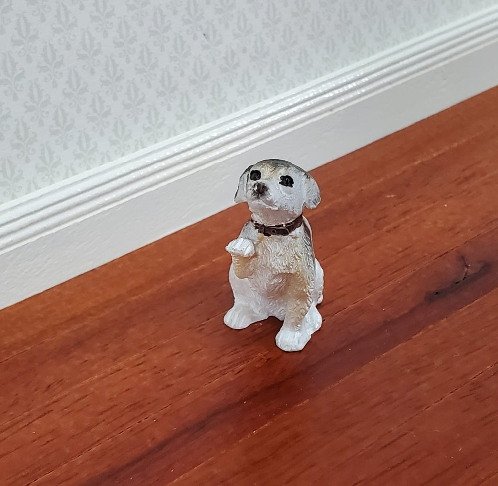Dollhouse Puppy Dog Jack Russel Terrier "Shake" 1:12 Scale Miniature Pet Cast Resin - Miniature Crush