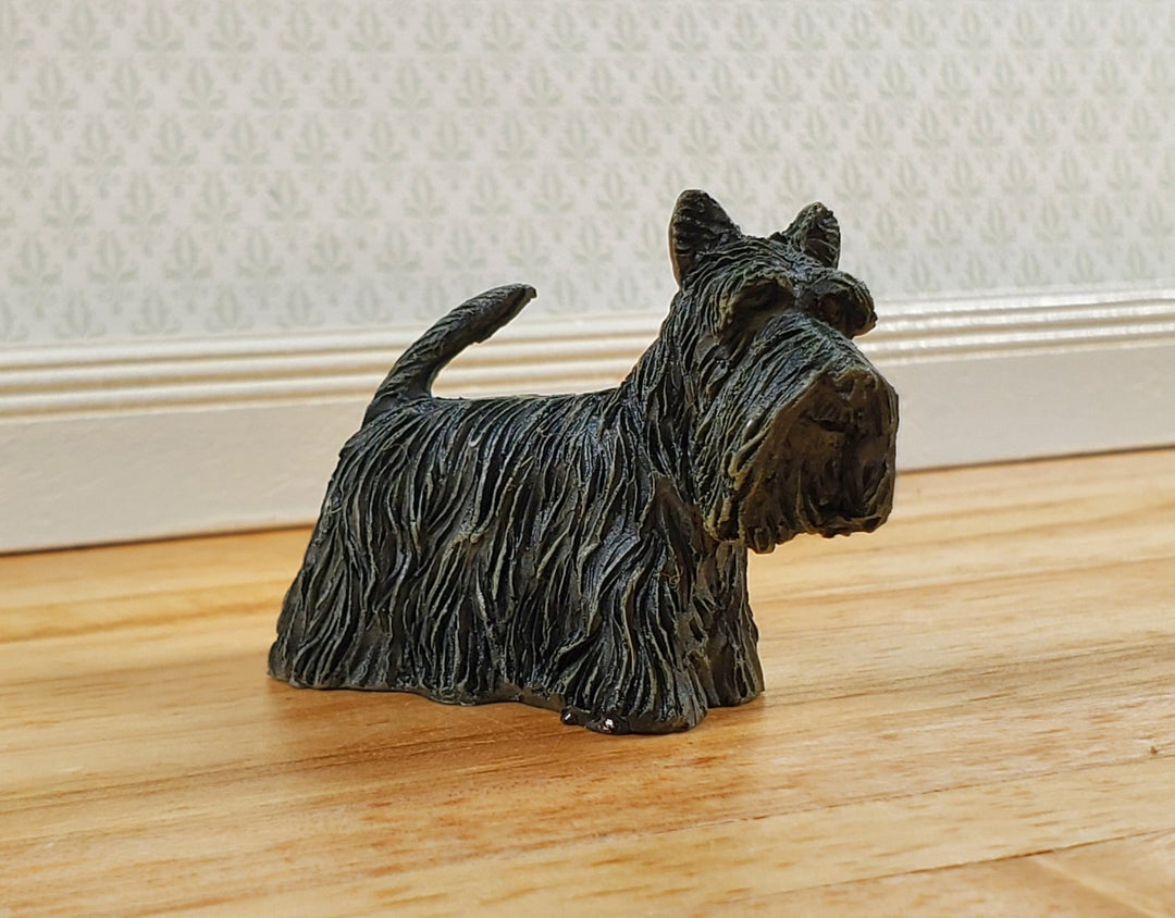 Dollhouse Puppy Dog Scottie Scottish Terrier Black 1:12 Scale Miniature Pet - Miniature Crush
