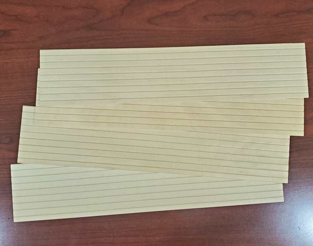 Dollhouse Shiplap Siding Wall Panels Wood Paneling x4 Sheets - Miniature Crush