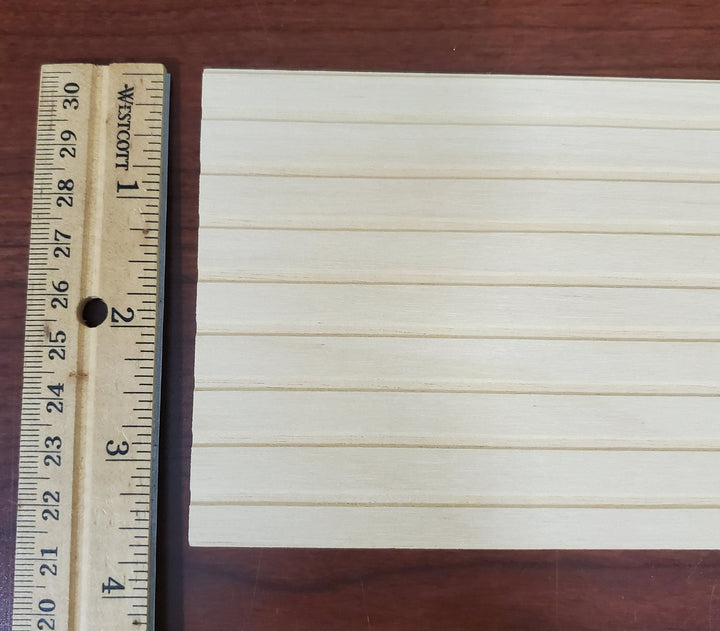 Dollhouse Shiplap Siding Wall Panels Wood Paneling x4 Sheets - Miniature Crush