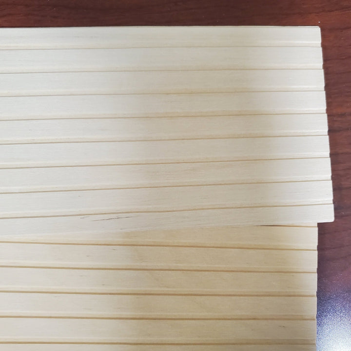 Dollhouse Shiplap Siding Wall Panels Wood Paneling x4 Sheets - Miniature Crush