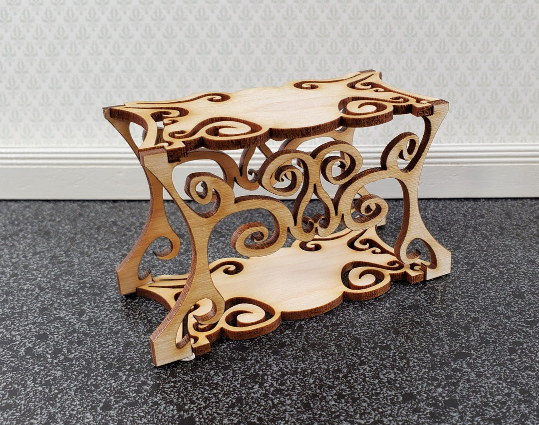 Dollhouse Side Table KIT Art Nouveau Swirl Style DIY 1:12 Miniature Furniture - Miniature Crush