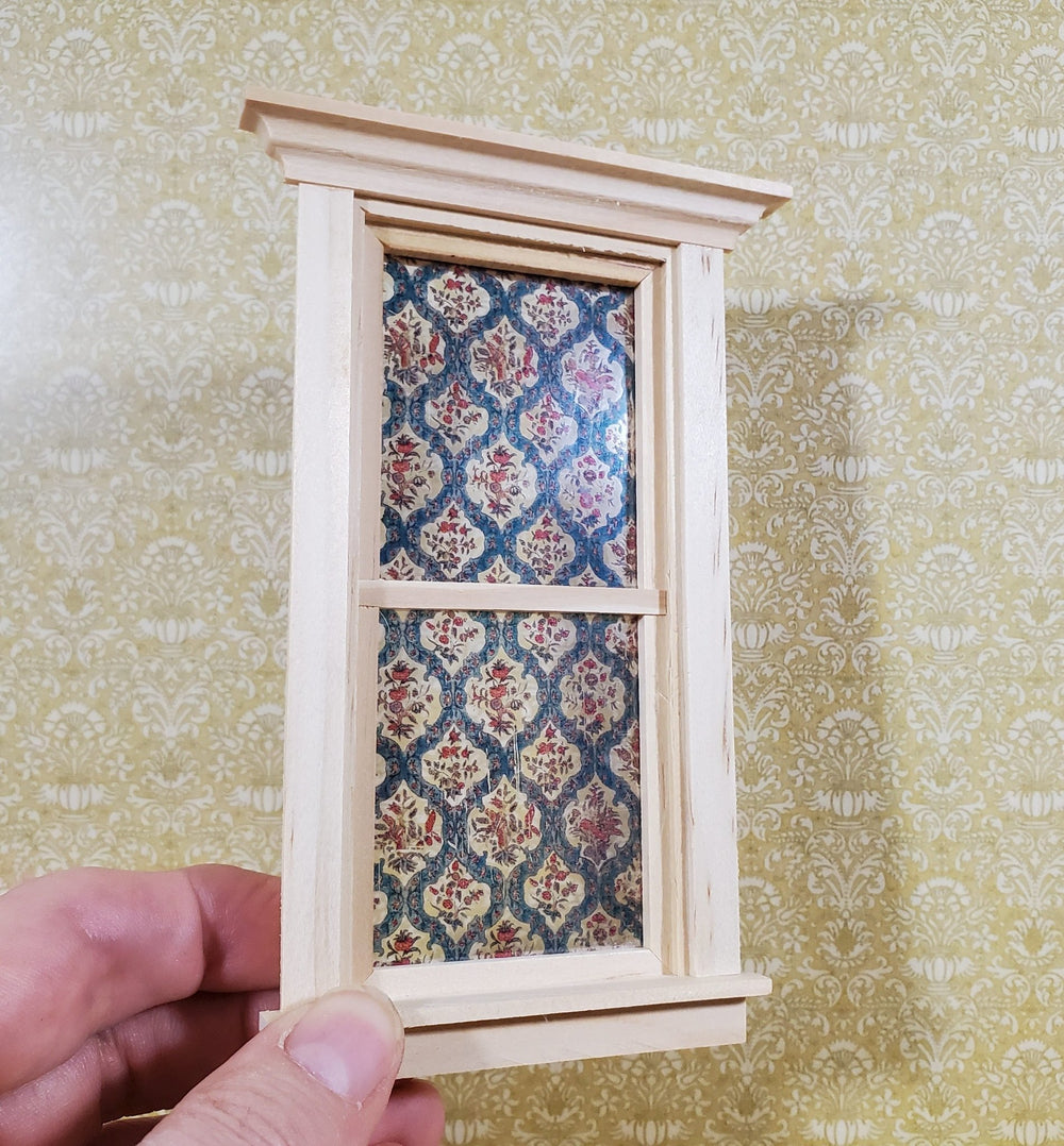 Dollhouse Simulated Stained Glass Insert Cut to Size Blues for Windows or Doors 1:12 Scale - Miniature Crush