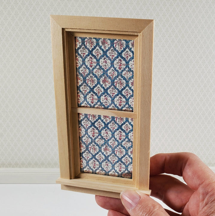 Dollhouse Simulated Stained Glass Insert Cut to Size Blues for Windows or Doors - Miniature Crush