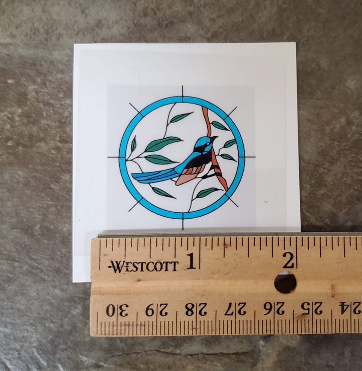 Dollhouse Simulated Stained Glass Window Insert Round 1:12 Scale Miniature SLIM15 - Miniature Crush