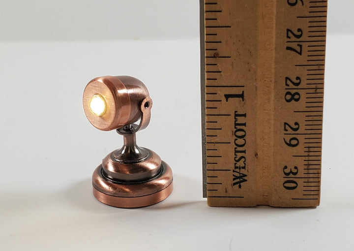 Dollhouse Spot Ceiling Light Bronze Adjustable 1:12 Scale Battery Operated Modern - Miniature Crush