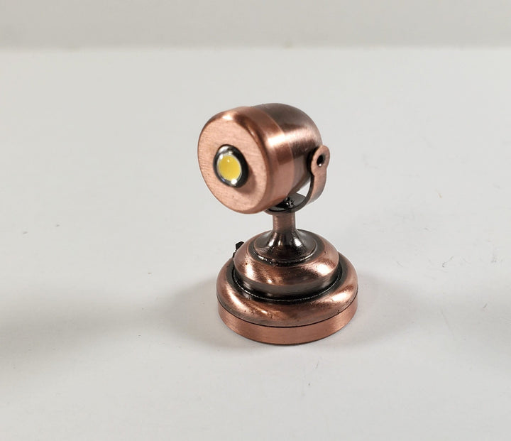 Dollhouse Spot Ceiling Light Bronze Adjustable 1:12 Scale Battery Operated Modern - Miniature Crush