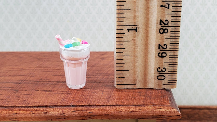 Dollhouse Strawberry Shake Fruit Smoothie Ice Cream Treat 1:12 Scale Miniature - Miniature Crush