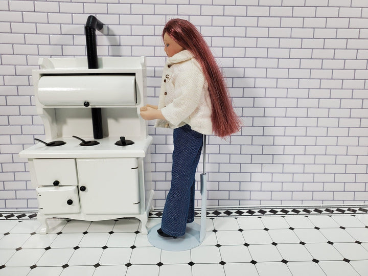 Dollhouse Subway Tile Metro Wall Tile Large White Embossed Glossy Paper World & Model - Miniature Crush