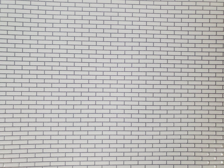 Dollhouse Subway Tile Metro Wall Tile Small White Embossed Glossy Paper World & Model - Miniature Crush