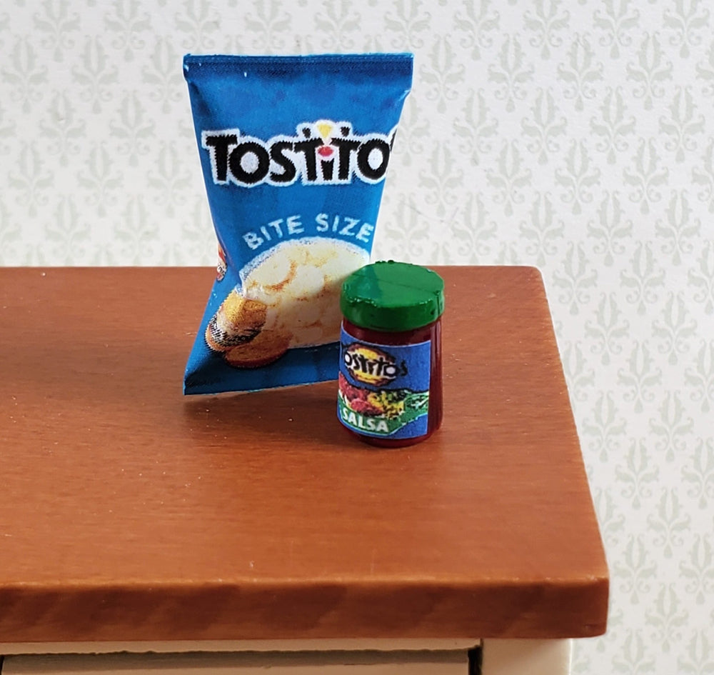Dollhouse Tostitos Bag of Corn Chips & Salsa 1:12 Scale Miniature Food Kitchen - Miniature Crush