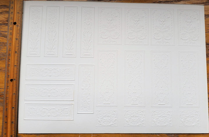 Dollhouse Wall Panels Embossed Textured Foam Board 1:12 Scale Miniature World Model 34932 - Miniature Crush