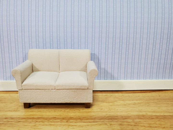 Dollhouse Wallpaper Blue Pale Subtle Stripes 3 Sheets 1:12 Scale Miniatures - Miniature Crush