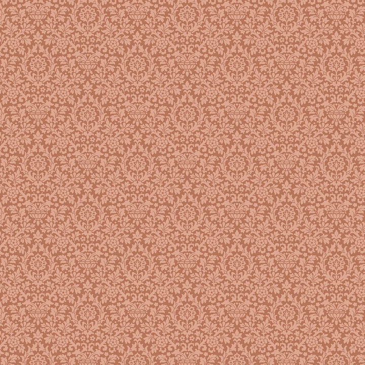 Dollhouse Wallpaper Essex Damask Red/Rust Bradbury & Bradbury 1:12 Scale - Miniature Crush