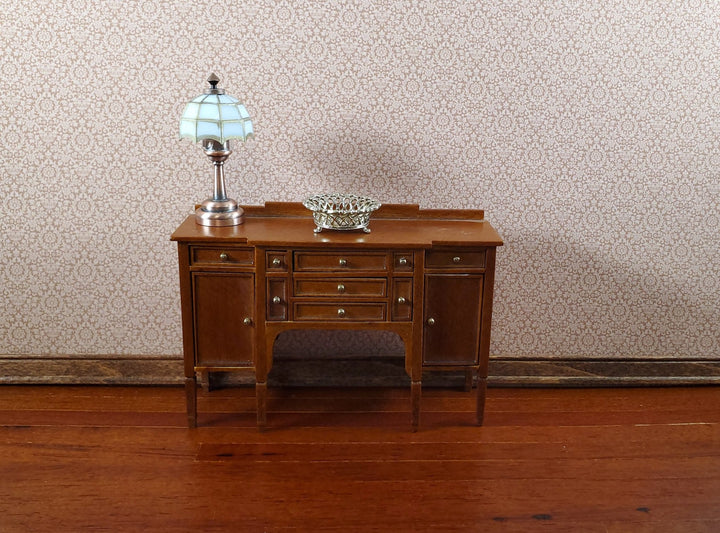 Dollhouse Wallpaper Essex Damask Red/Rust Bradbury & Bradbury 1:12 Scale - Miniature Crush