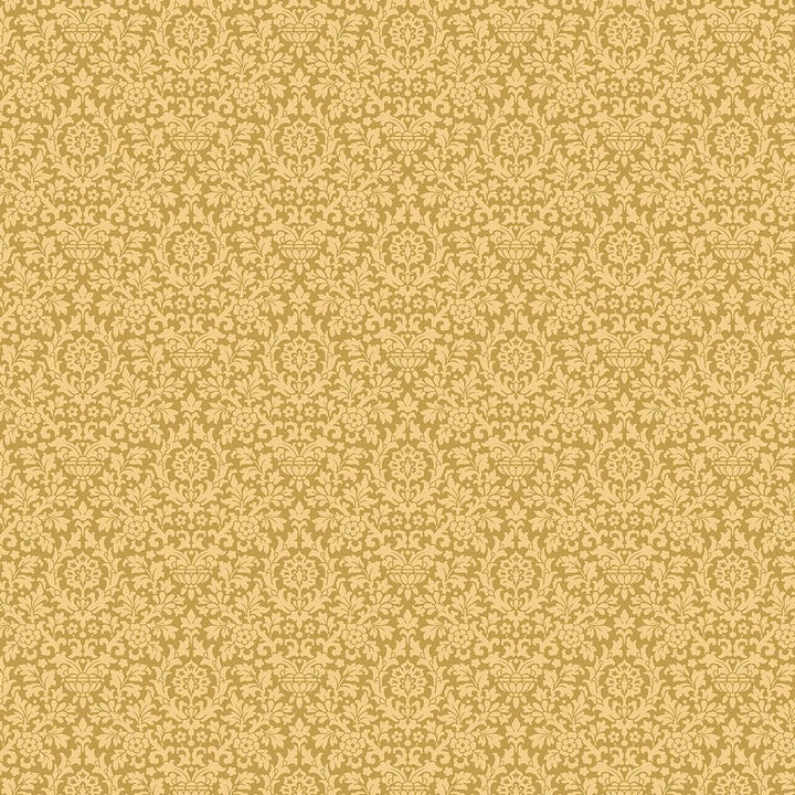 Dollhouse Wallpaper Essex Damask Yellow + Beige Bradbury & Bradbury 1:12 Scale - Miniature Crush