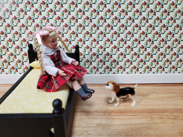 Dollhouse Wallpaper Mushrooms Modern Style 1:12 Scale MiniatureCrush Exclusive - Miniature Crush