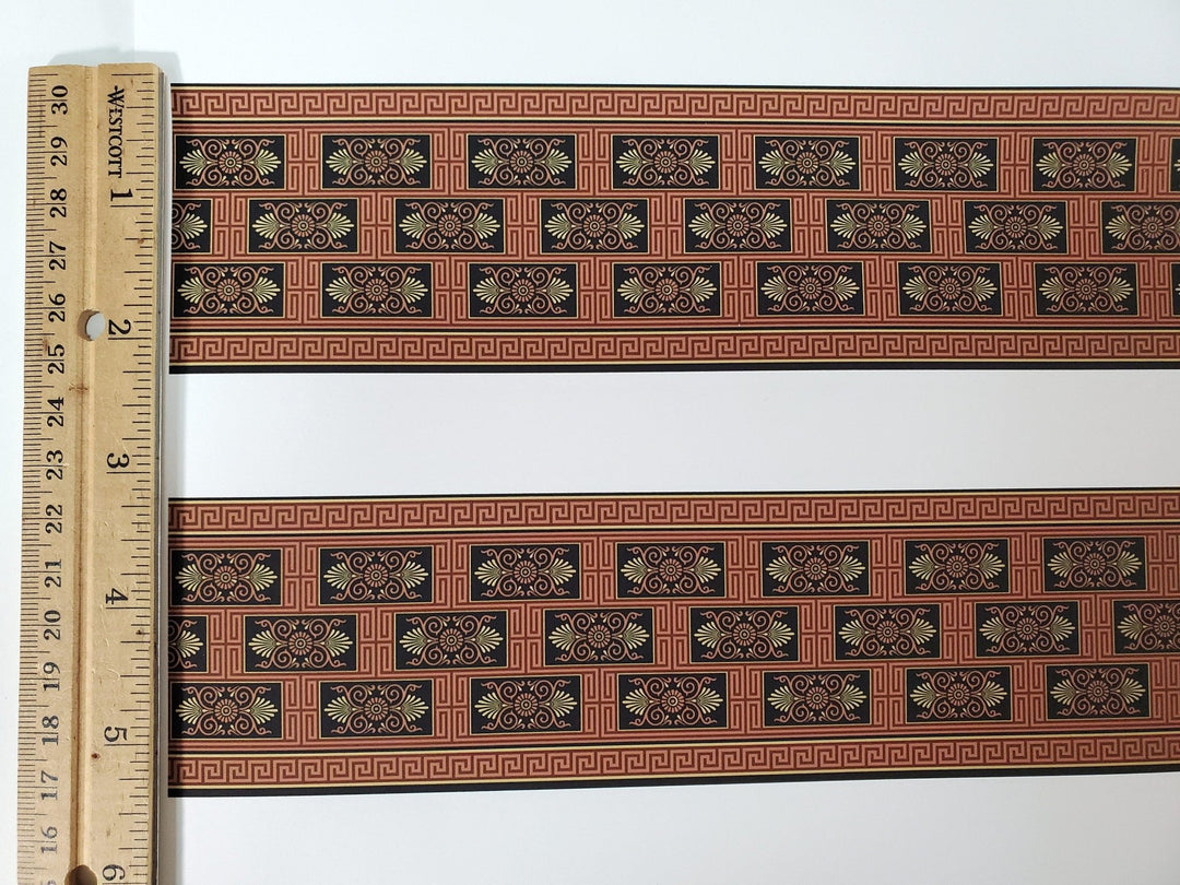 Dollhouse Wallpaper Neoclassical Revival Border Panel Bradbury & Bradbury 1:12 Scale - Miniature Crush