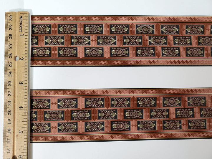 Dollhouse Wallpaper Neoclassical Revival Border Panel Bradbury & Bradbury 1:12 Scale - Miniature Crush