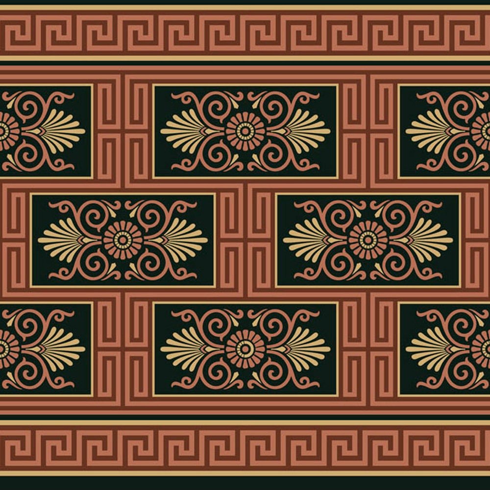 Dollhouse Wallpaper Neoclassical Revival Border Panel Bradbury & Bradbury 1:12 Scale - Miniature Crush