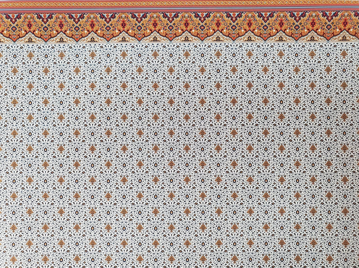 Dollhouse Wallpaper Persian Fringe with Frieze Bradbury & Bradbury 1:12 Scale - Miniature Crush