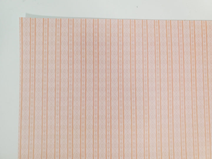 Dollhouse Wallpaper Pink Pale Subtle Stripes 3 Sheets 1:12 Scale Miniatures - Miniature Crush