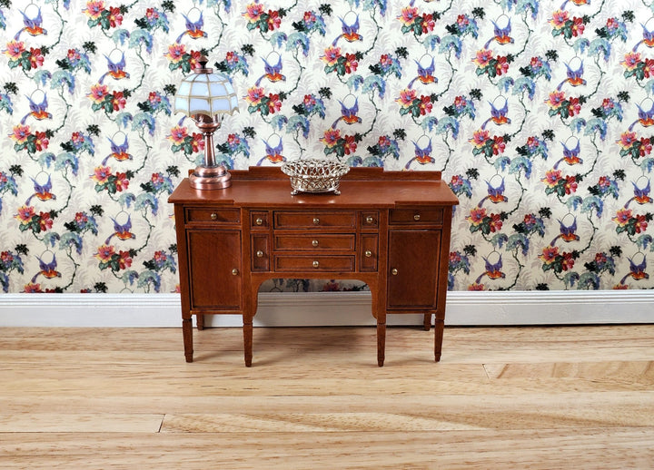 Dollhouse Wallpaper Polly's Predicament Birds Floral Bradbury & Bradbury 1:12 Scale - Miniature Crush