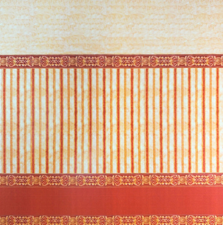 Dollhouse Wallpaper Red/Orange Rust Stripes 1:12 Scale World Model 35804 - Miniature Crush