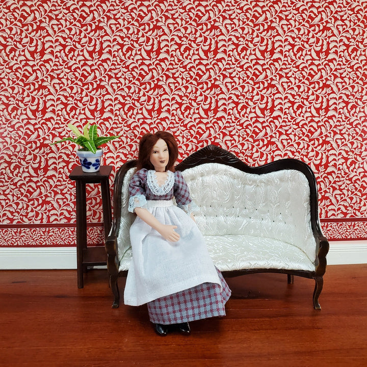 Dollhouse Wallpaper Reds Victorian Fern Leaves 1:12 Scale World Model 35602 - Miniature Crush