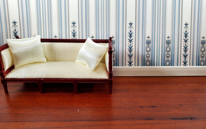 Dollhouse Wallpaper Regal Blues Cream Striped 1:12 Scale MiniatureCrush - Miniature Crush