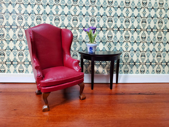 Dollhouse Wallpaper Victorian Cream Blue Brown 1:12 Scale MiniatureCrush Exclusive - Miniature Crush