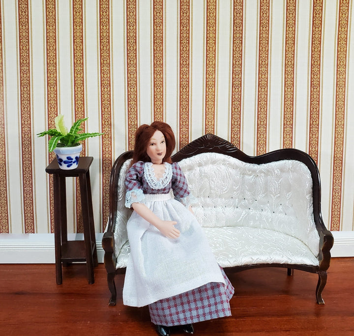 Dollhouse Wallpaper Wide Stripes Rust Beige Gold 1:12 Scale World Model 35580 - Miniature Crush