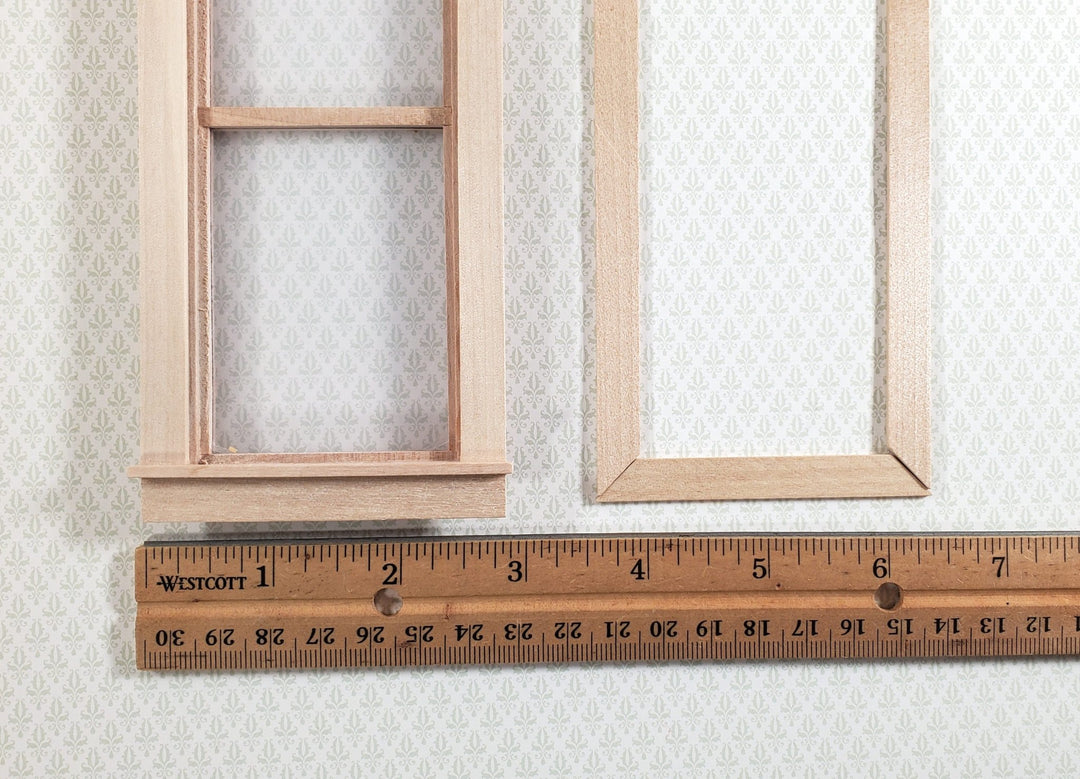 Dollhouse Window Tall Narrow Slim with Casing Trim 1:12 Scale Miniature CLA70118 - Miniature Crush