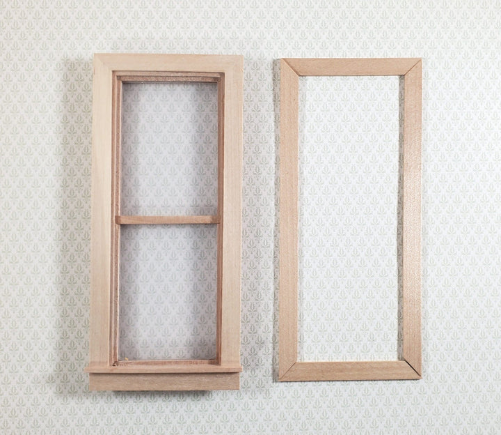 Dollhouse Window Tall Narrow Slim with Casing Trim 1:12 Scale Miniature CLA70118 - Miniature Crush