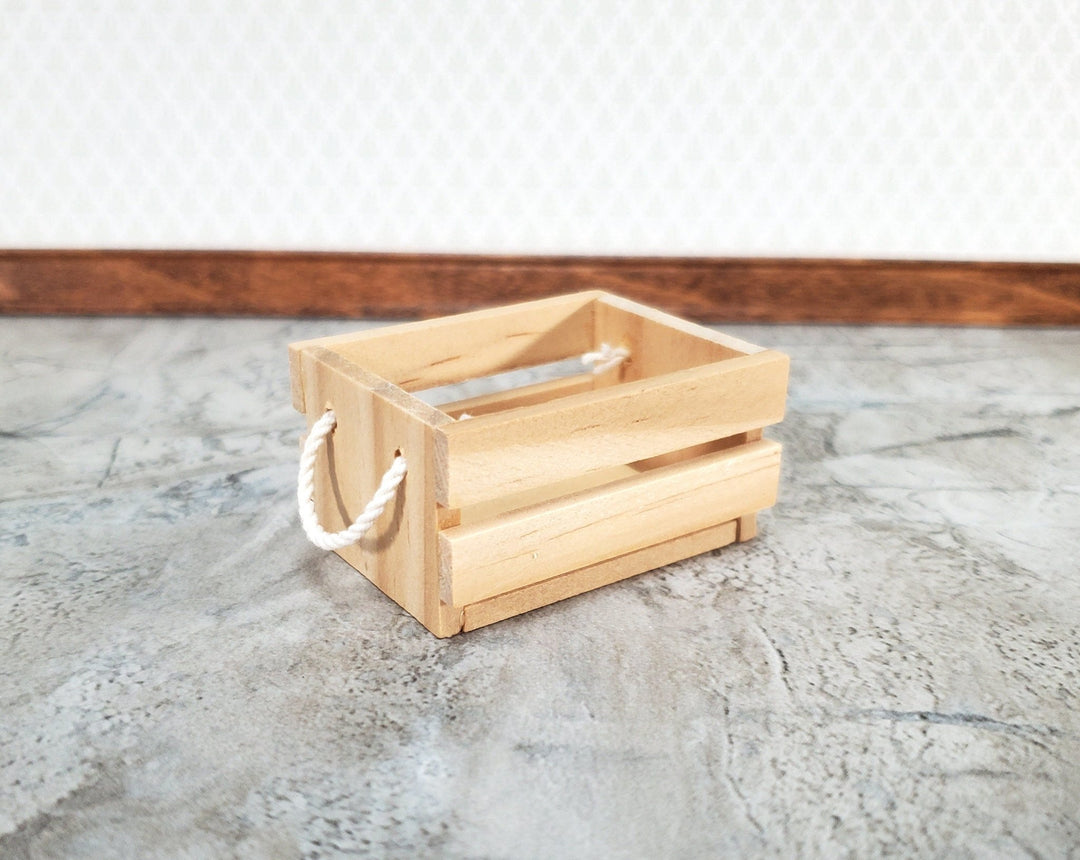 Dollhouse Wood Crate for Fruits or Vegetables Large 1:12 or 1/6 Scale Miniature - Miniature Crush