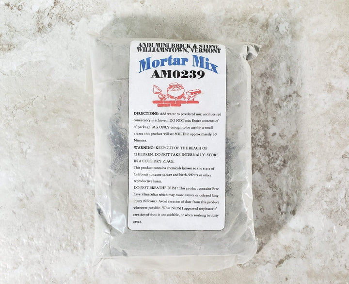 Dry Mortar Grout Mix for Dollhouse Miniature Bricks Stone Tile by Andi Mini Brick 11 oz Gray - Miniature Crush