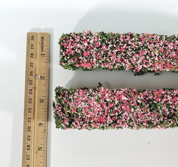 Flowering Hedge Pink & Green Model RR Dioramas Dollhouses Scenery - Miniature Crush