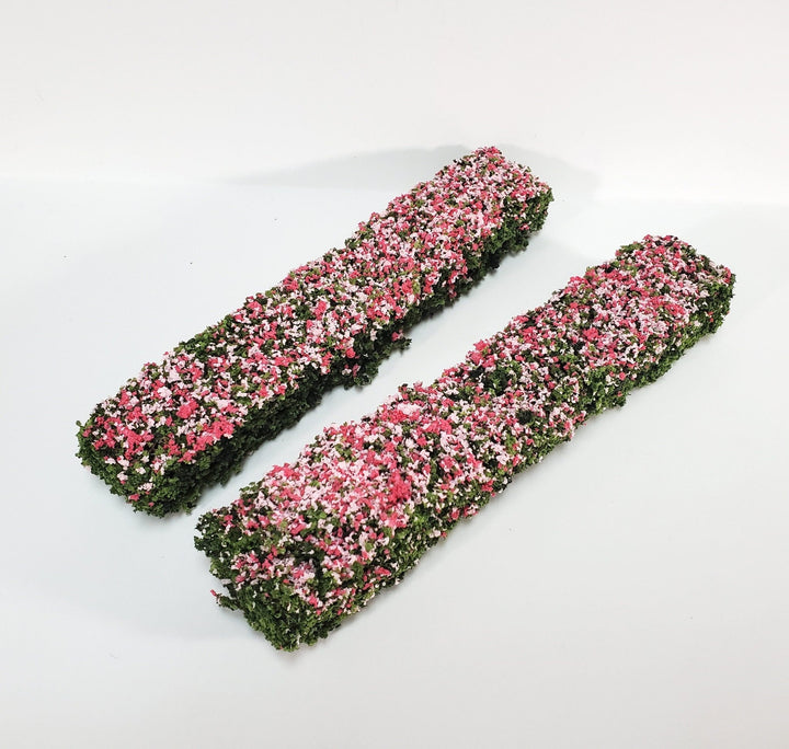 Flowering Hedge Pink & Green Model RR Dioramas Dollhouses Scenery - Miniature Crush