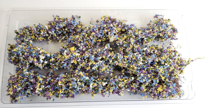 Flowering Shrubs Bushes Plants Purple Yellow White Model RR Dioramas Dollhouses Scenery - Miniature Crush