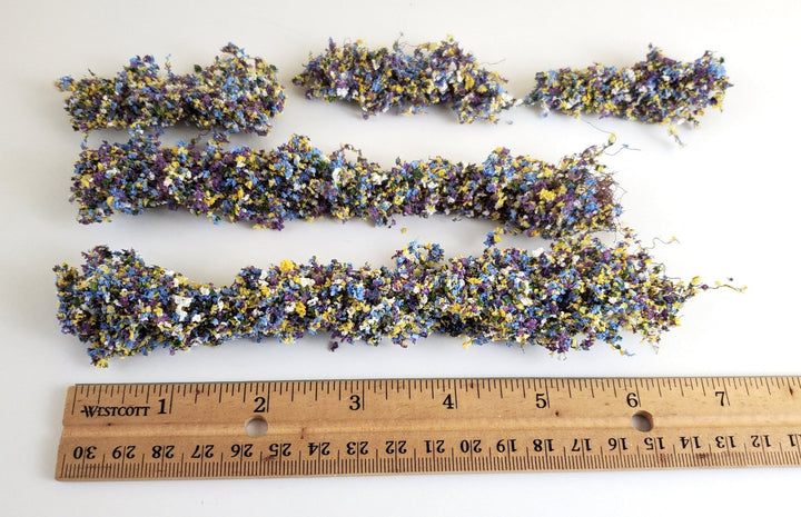 Flowering Shrubs Bushes Plants Purple Yellow White Model RR Dioramas Dollhouses Scenery - Miniature Crush