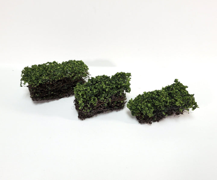 Hedges Bush Green 3 Pieces Small Model RR Dioramas Dollhouses Scenery - Miniature Crush