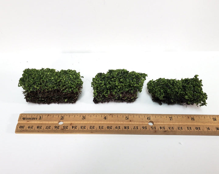 Hedges Bush Green 3 Pieces Small Model RR Dioramas Dollhouses Scenery - Miniature Crush
